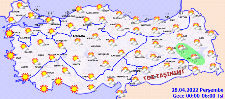 Bugün hava nasıl olacak Meteoroloji il il 28 Nisan hava durumu tahminlerini yayınladı