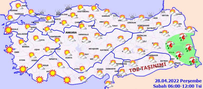 Bugün hava nasıl olacak Meteoroloji il il 28 Nisan hava durumu tahminlerini yayınladı