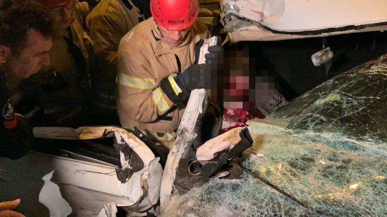 İtfaiye aracına otomobil çarptı: 2si ağır 5 yaralı