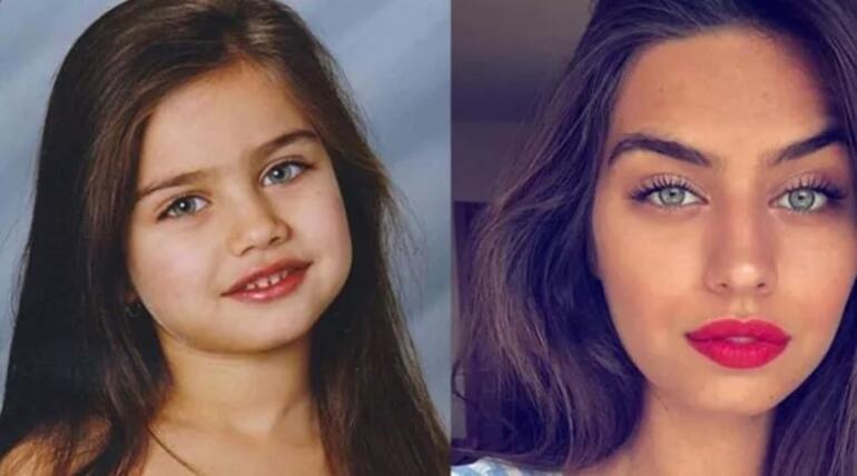 Yaş 6... Fotoğraftaki kız çocuğu 12 sene sonra Türkiyenin güzeli oldu