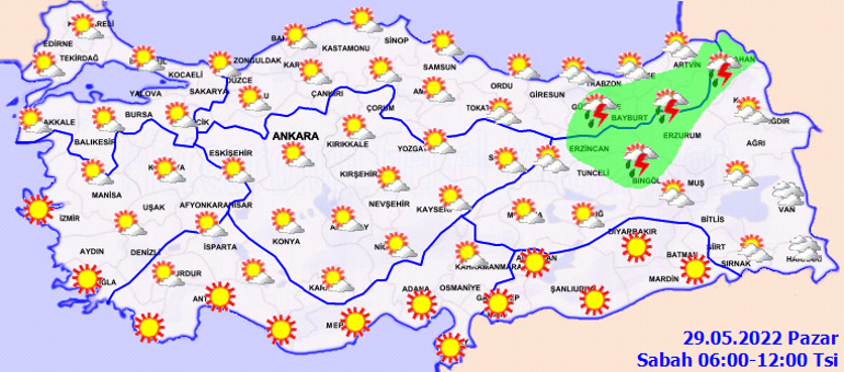 Son dakika hava durumu uyarısı: Yarın (29 Mayıs) hava nasıl olacak Meteorolojiden il il sıcak hava ve yağış uyarıları