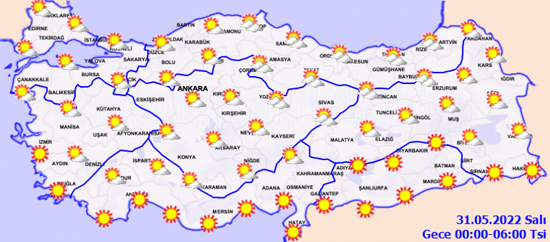 Son dakika hava durumu tahminleri: Salı günü (31 Mayıs) hava nasıl olacak Meteorolojiden il il uyarı