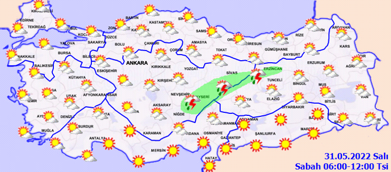 Son dakika hava durumu tahminleri: Salı günü (31 Mayıs) hava nasıl olacak Meteorolojiden il il uyarı