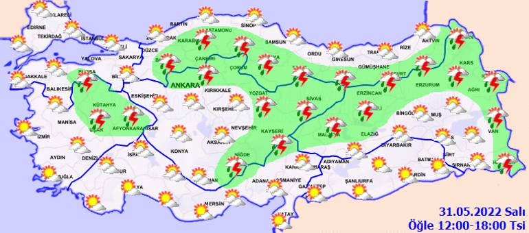 Son dakika hava durumu tahminleri: Salı günü (31 Mayıs) hava nasıl olacak Meteorolojiden il il uyarı