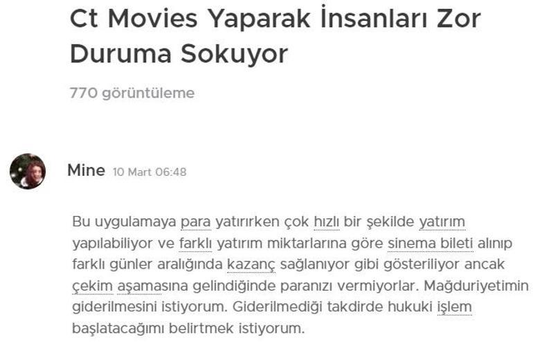 Yeni saadet zinciri CT Movies Binlerce kişi dolandırıldı, paralar buhar oldu…