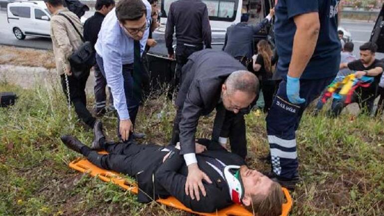 Şentop’un koruma ekibi kaza yaptı; 2 özel kalem müdür yardımcısı ve 2 polis yaralı