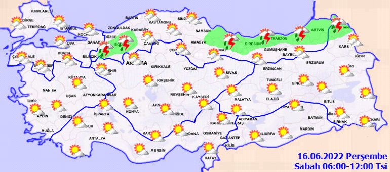 Son dakika hava durumu tahminleri: Perşembe günü hava nasıl olacak Meteorolojiden 16 Haziran için uyarı
