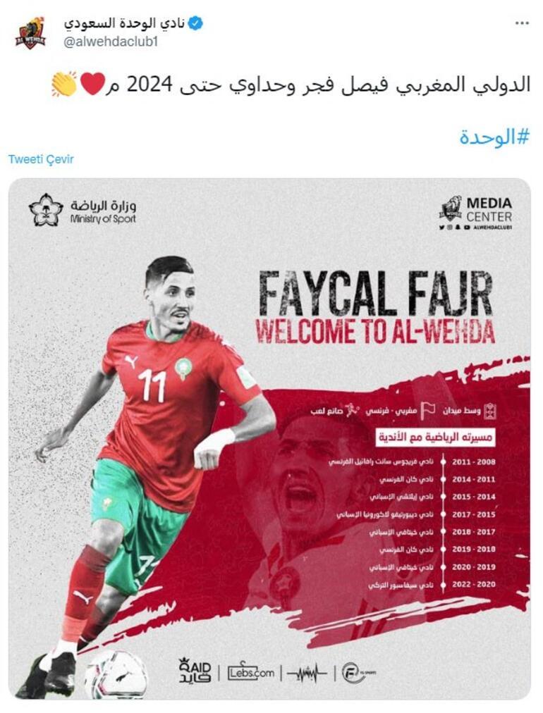 Sivasspordan ayrılan Fayçal Fajrın yeni takımı belli oldu