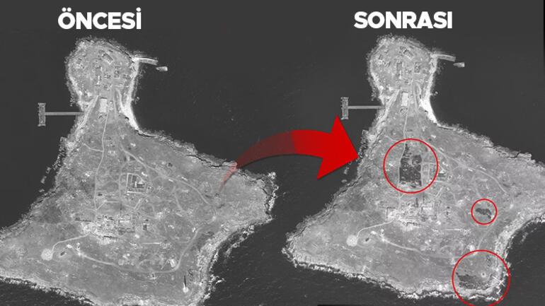 Ukraynadan Yılan Adasına gece yarısı operasyonu Uydu görüntüleri ortaya çıktı...