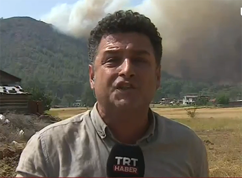 Son dakika... Marmaristeki orman yangınında ikinci gün CNN TÜRK ekibi alevlerin ortasında kaldı