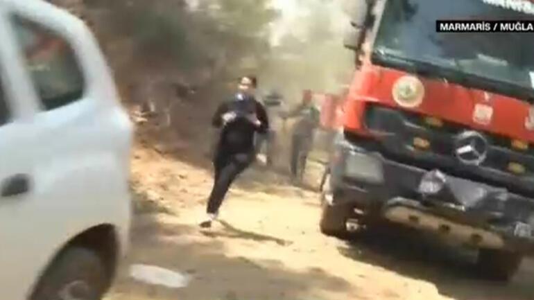 Son dakika... Marmaristeki orman yangınında ikinci gün CNN TÜRK ekibi alevlerin ortasında kaldı
