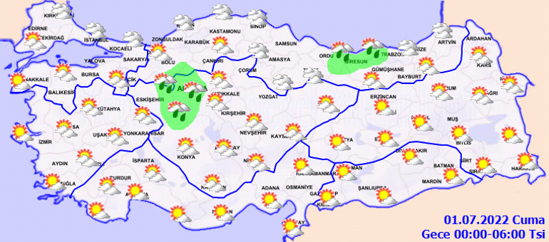 Son dakika Meteoroloji hava durumu tahminleri yayınlandı Cuma günü (1 Temmuz) hava nasıl olacak