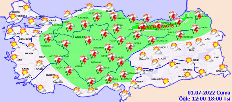 Son dakika Meteoroloji hava durumu tahminleri yayınlandı Cuma günü (1 Temmuz) hava nasıl olacak