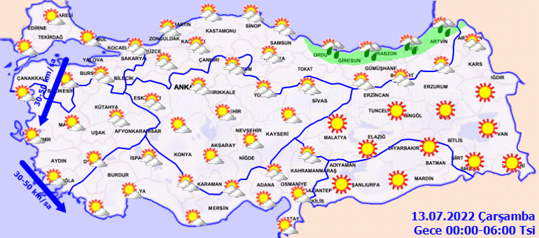 Last minute weather forecasts how is the weather tomorrow Istanbul, Ankara and it will be great