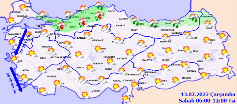 Last minute weather forecasts how is the weather tomorrow Istanbul, Ankara and it will be great