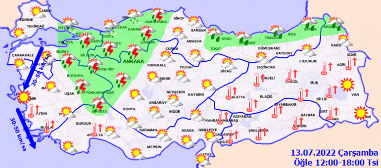 Last minute weather forecasts how is the weather tomorrow Istanbul, Ankara and it will be great