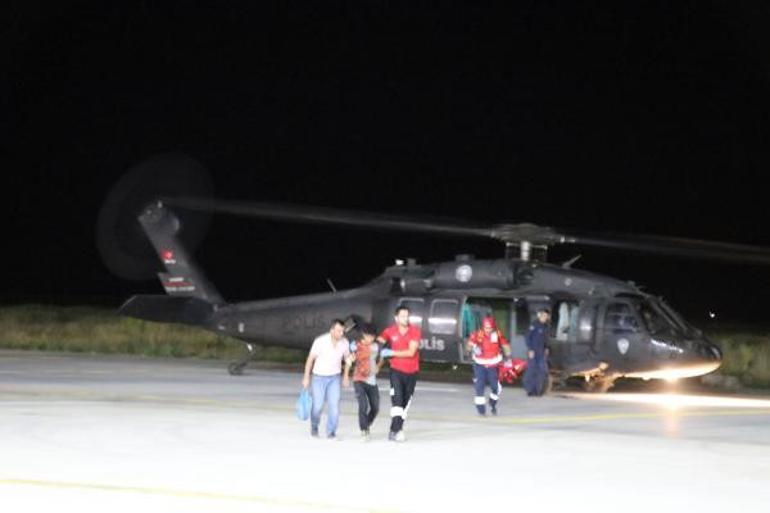 Polis helikopteriyle sevk edilen Muhammed, ameliyat edildi