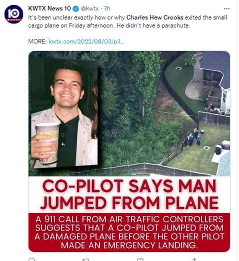 ABD genç pilotun gizemli ölümünü konuşuyor Uçak havadayken aşağı atladı...