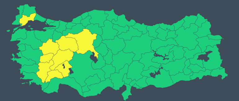 Last minutes... New warning for Istanbul Attention in the morning: Orange alarm has been issued