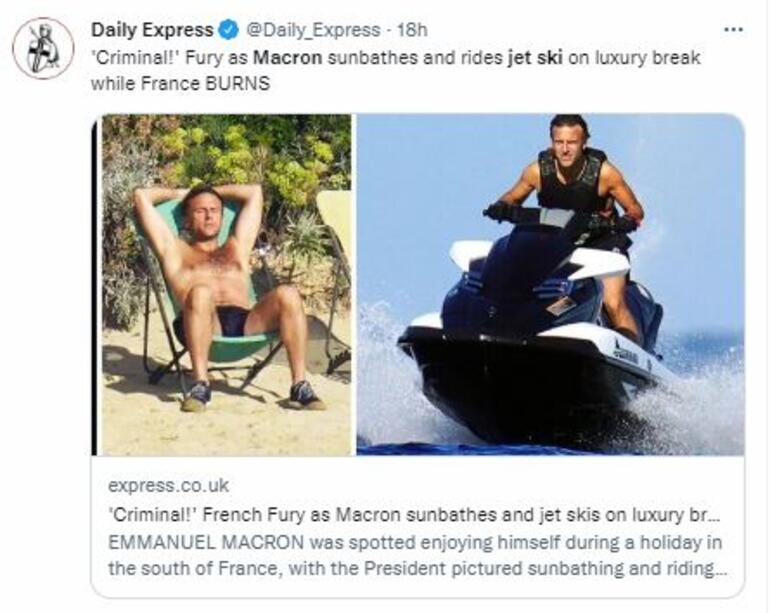 Photos that confused France lashed out at Macron...