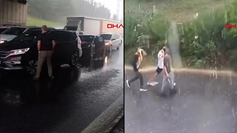 Son dakika: Meteoroloji uyarmıştı... Bahçeşehirde dolu, Esenyurtta su baskını