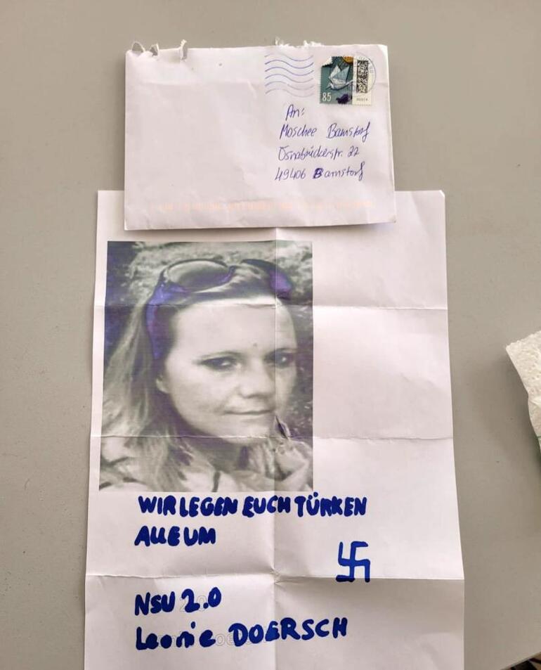 Almanyada camiye ırkçı tehdit mektubu