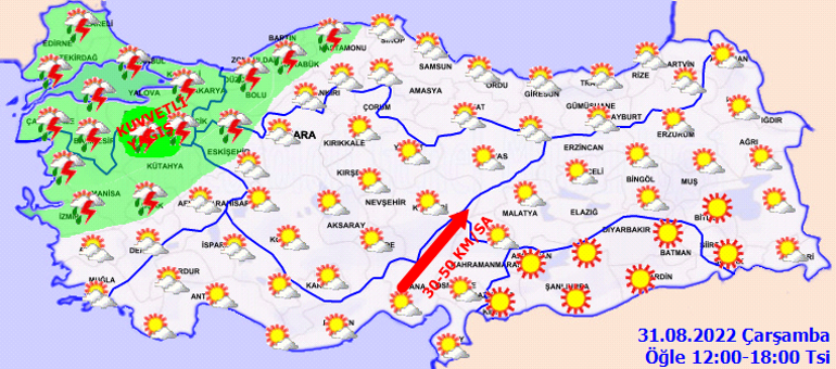 Son dakika hava durumu tahminleri Yarın (31 Ağustos) hava nasıl olacak İstanbula AFAD, AKOM ve Meteorolojiden yağış uyarısı