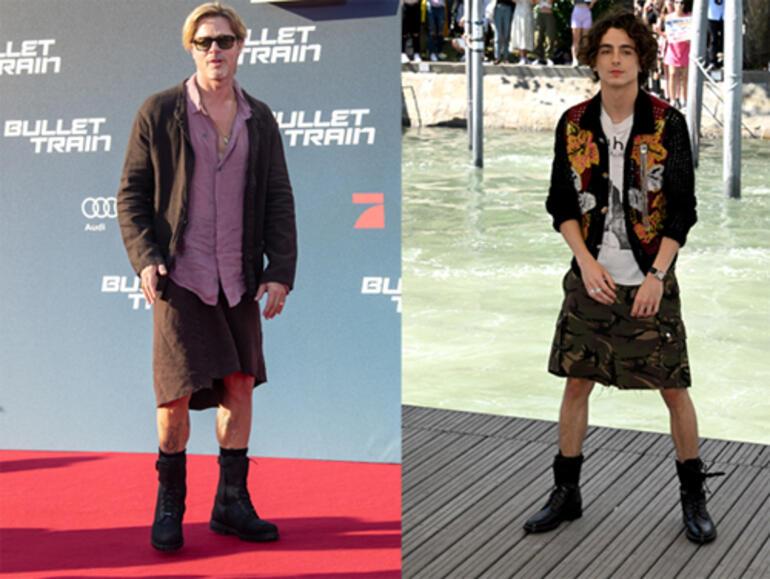 Brad Pitt's skirt rival: He outshined everyone in this outfit