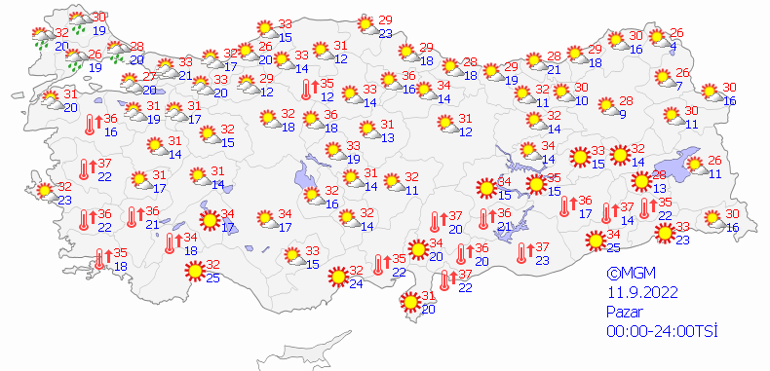 Son dakika hava durumu tahminleri Yarın (11 Eylül) hava nasıl olacak Meteorolojiden Marmara için sağanak uyarısı