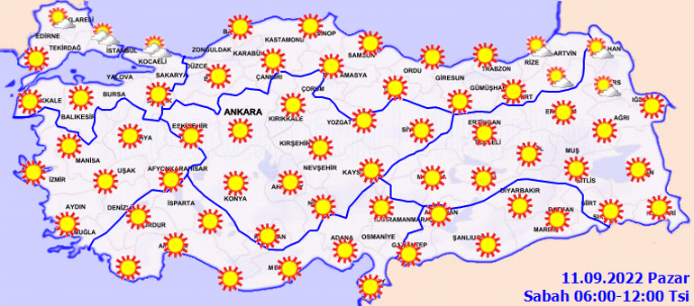 Son dakika hava durumu tahminleri Yarın (11 Eylül) hava nasıl olacak Meteorolojiden Marmara için sağanak uyarısı