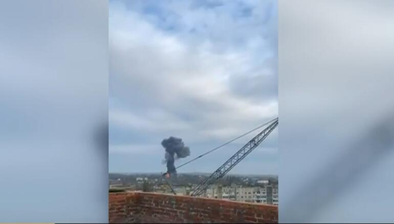 Son dakika: Kievde patlama sesleri İki yerleşim yeri vuruldu, çok sayıda füze düşürüldü