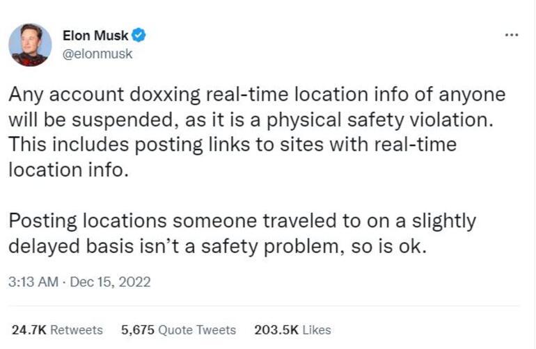 Elon Mask real vaxt rejimində şəxsi təyyarəni izləyən hesabı dayandırır
