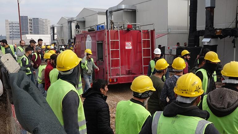 Antalyada 200 işçinin kaldığı konteynerde yangın paniği