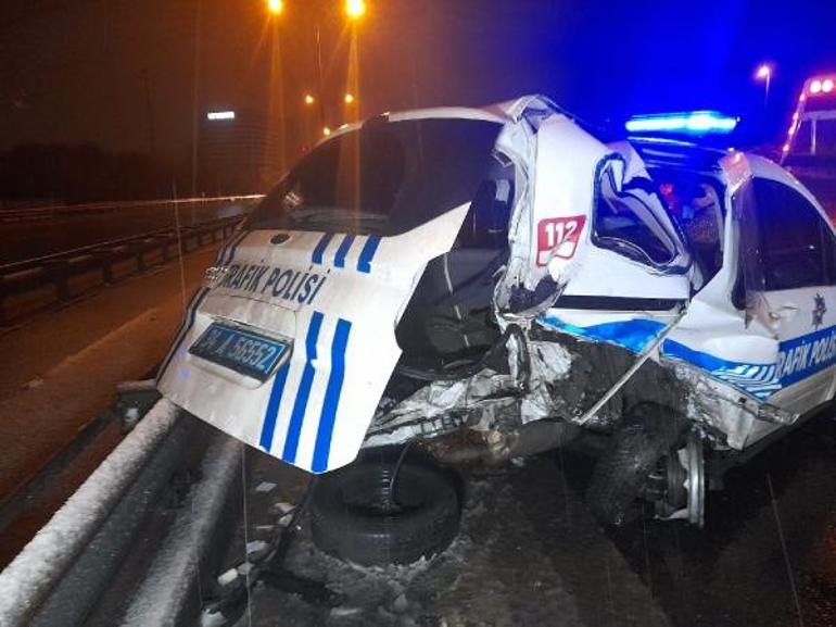 TEM Otoyolunda feci kaza: 1 kişi hayatını kaybetti, 1 polis yaralandı