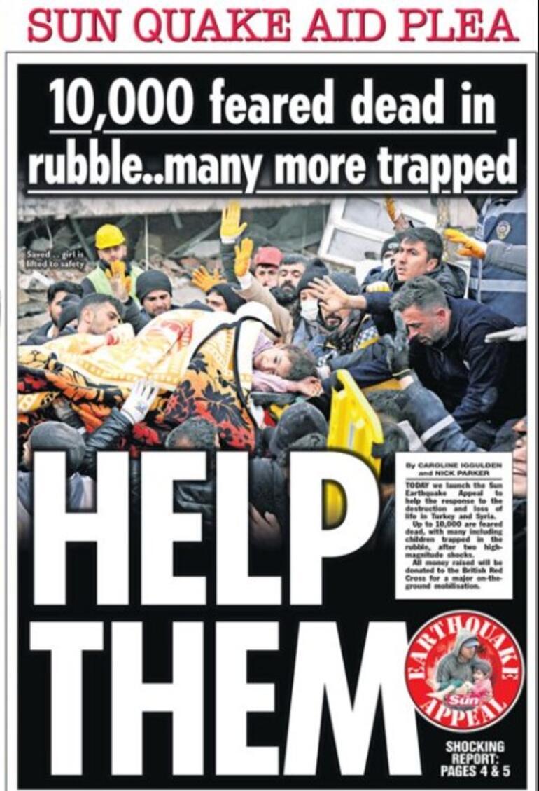 They announced Turkey's pain on their front pages, aid campaign for earthquake victims from the British newspaper...