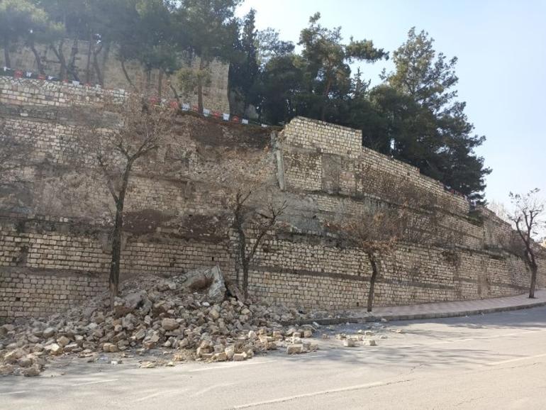 Kahramanmaraşın simgesi olan kale depremde hasar gördü