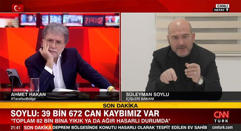 Son dakika: Bakan Soylu CNN Türkte depremde geç kalındı eleştirilerine cevap verdi