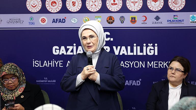 Emine Erdoğan, BM Habitat İcra Direktörü Sharif ile deprem bölgesine gitti