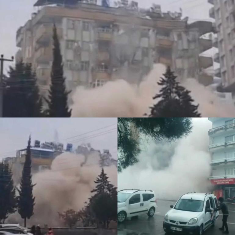 Kahramanmaraşta deprem anından yeni görüntü Gökyüzü böyle aydınlandı