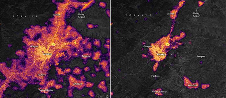 Sharing Antakya from NASA... Revealed the extent of the earthquake