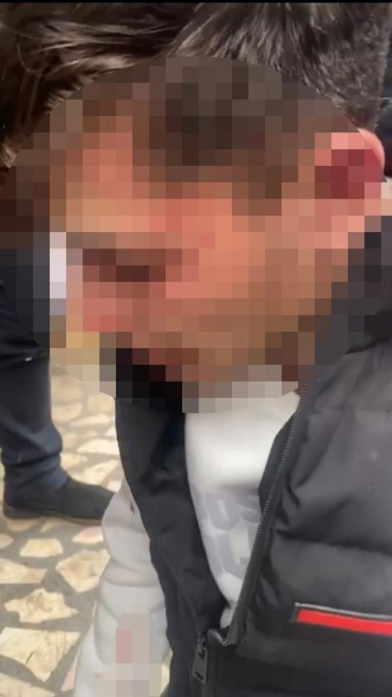 Önce dayak attılar, sonra itiraf ettirdiler Şişlide torbacıya darp kamerada