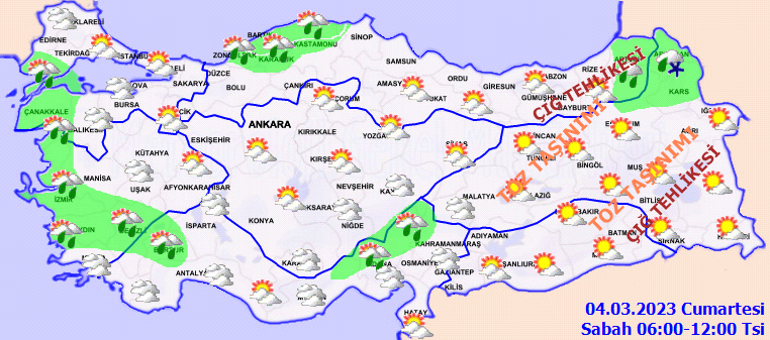 Meteoroloji bölge bölge uyardı: Sağanak yağış ve toz taşınımı uyarısı...