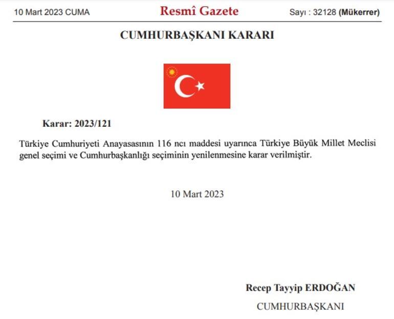 Son dakika... Cumhurbaşkanı Erdoğan, seçim kararını imzaladı: Seçim 14 Mayısta