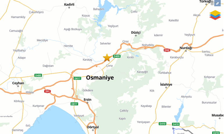 Osmaniye'de 3.9 byklnde deprem
