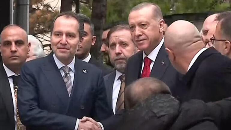 Erdoğandan Yeniden Refaha ziyaret... Erbakan: Cumhur İttifakına girerek milli bir adım attık