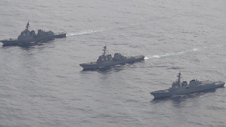Güney Kore, ABD ve Japonyadan ortak füze savunma tatbikatı