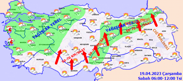 Son dakika hava durumu tahminleri: Bugün (19 Nisan) hava nasıl olacak, İstanbula yağmur yağacak mı Meteorolojiden kuvvetli yağış uyarısı