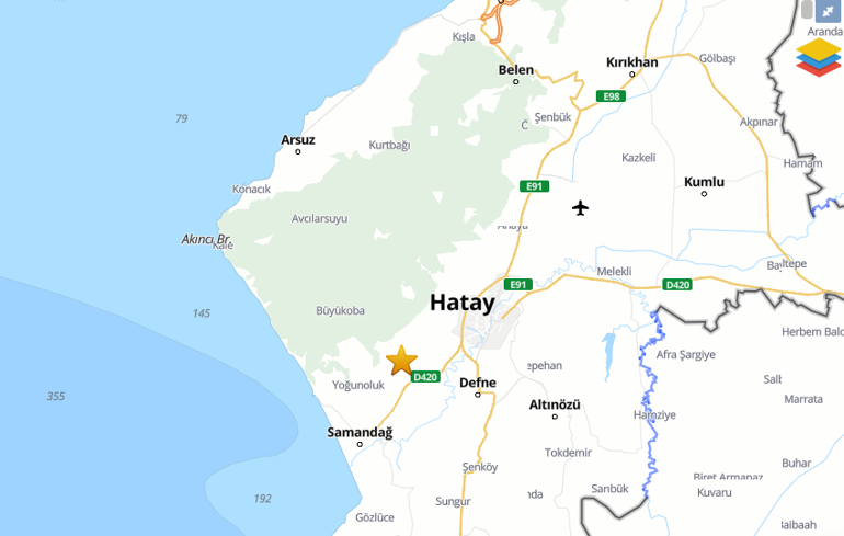 Son dakika... Hatay Samandağda 4.1 büyüklüğünde deprem