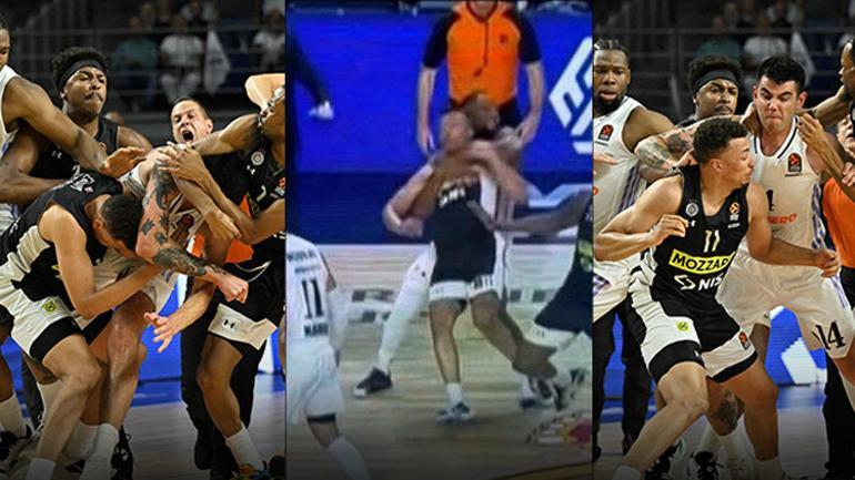 Euroleague tarihinin en büyük kavgası Real Madrid - Partizan maçında parke savaş alanına döndü... Görülmemiş şiddet... Doktordan ilk açıklama geldi: Boynu kırılabilirdi, hapse atılmalı