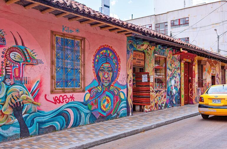 Grafiti dolu sokakları, enfes kahvesiyle Bogota